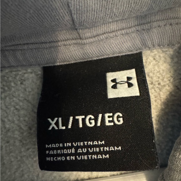 Under Armour Heather Gray Men's Hoodie Size XL - Picture 3 of 3